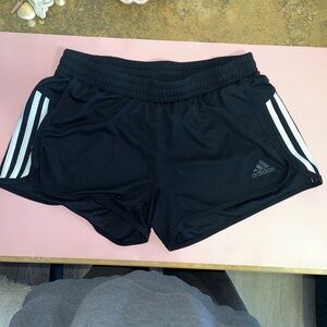 Adidas Women's Black and White Athletic Shorts